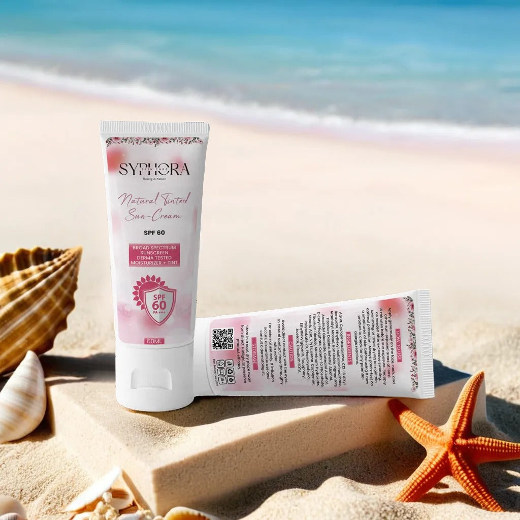 Syphora Natural Tinted Sun-Cream SPF 60 – Broad Spectrum Protection with Moisturizer & Tint